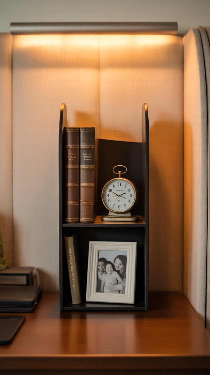 Install a Mini Bookshelf for Decor and Storage
