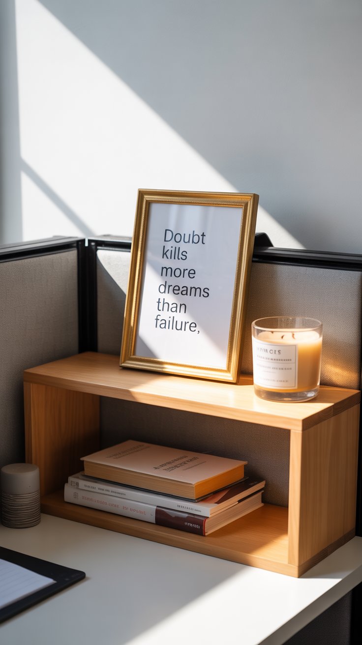 Hang a Small Framed Quote or Art Print