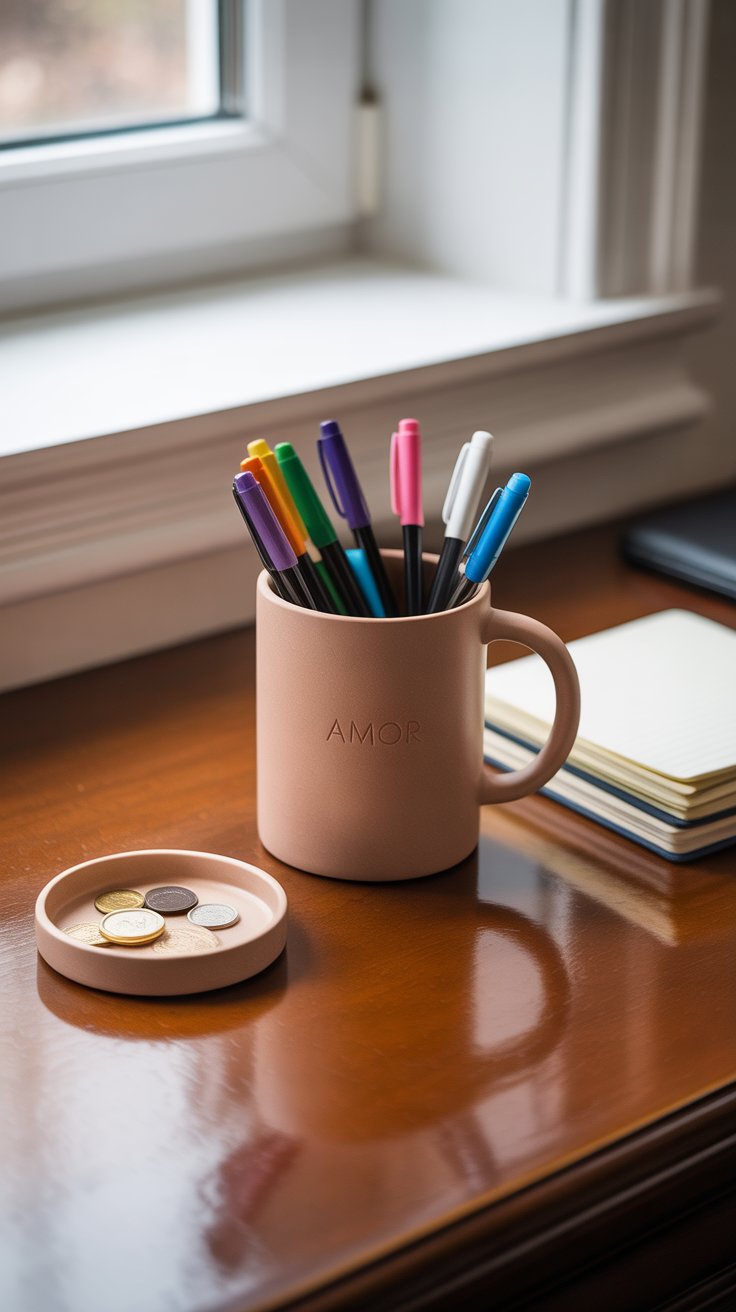 Decorate with Cozy Mugs and Desk Accessories