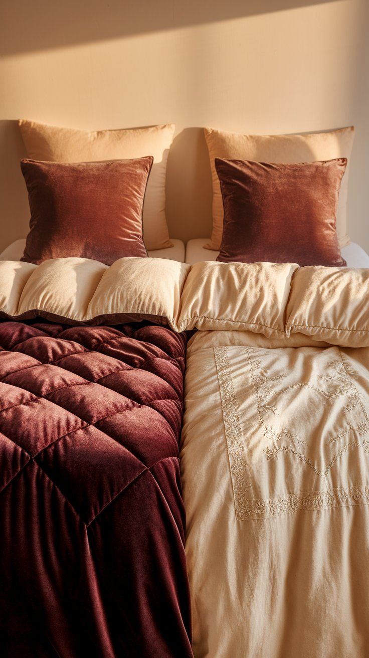 Split, Then Blend: Combine Two Different Bedding Styles Side-by-Side