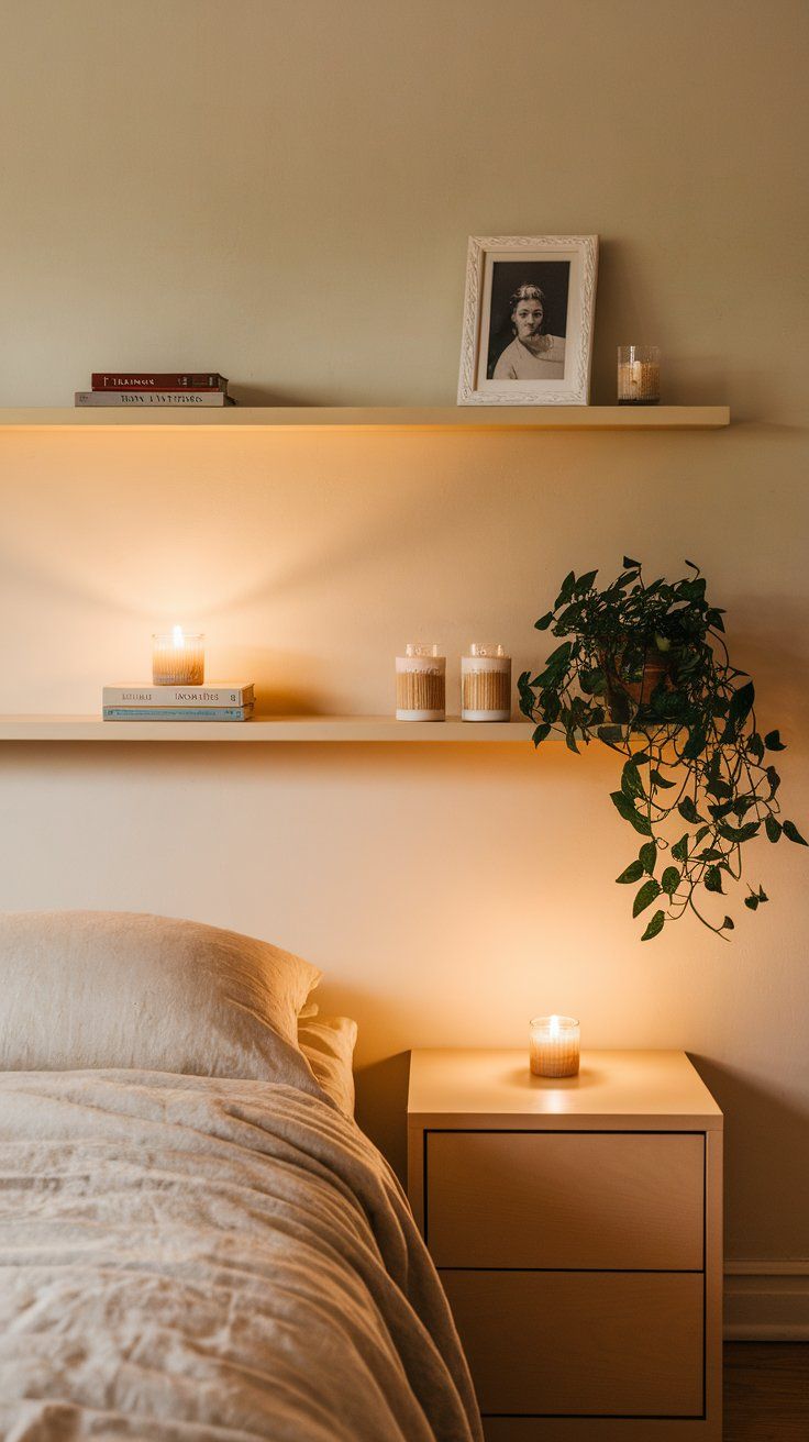 “His & Hers” Overhead Shelving Niche