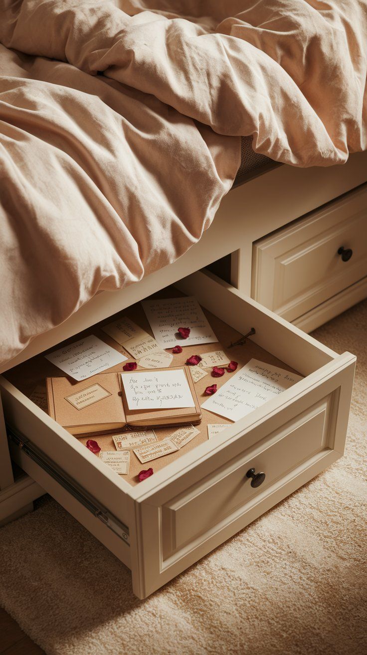 Hidden Under-Bed Message Drawer