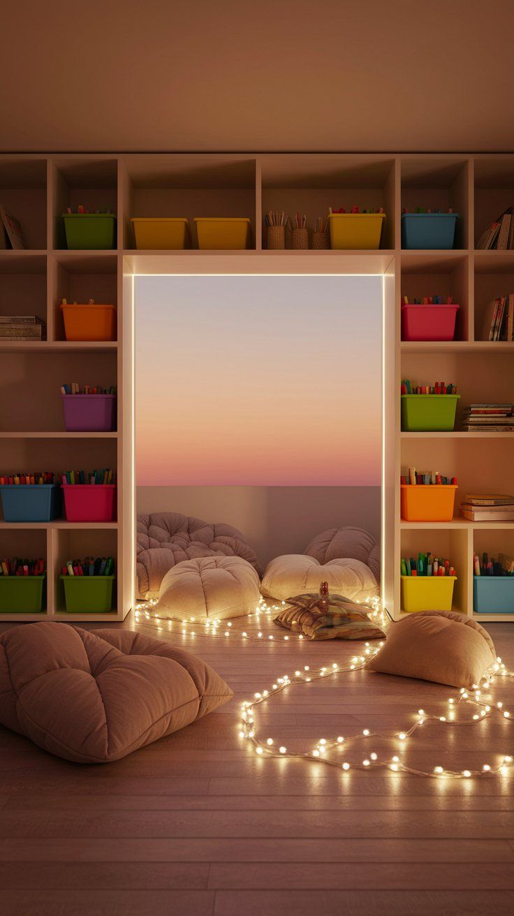 Art Studio Meets Reading Lounge Divider
