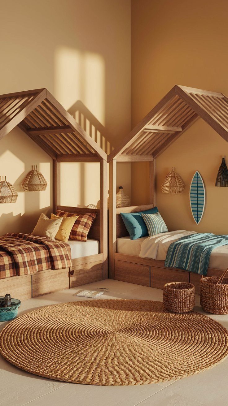House-Shaped Bed Frames That Create a Mini Village