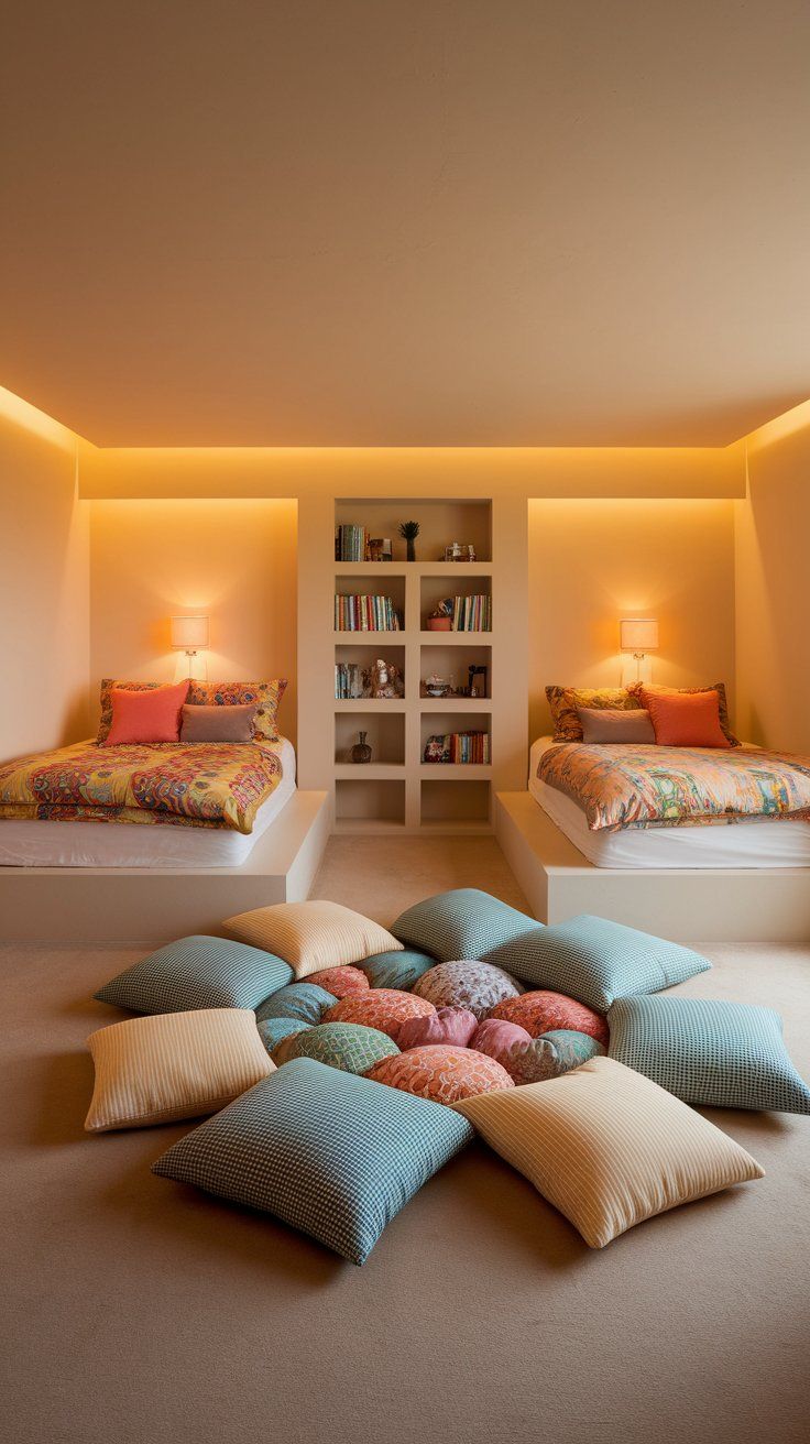 One Giant Floor Cushion Pit for Late-Night Bonding