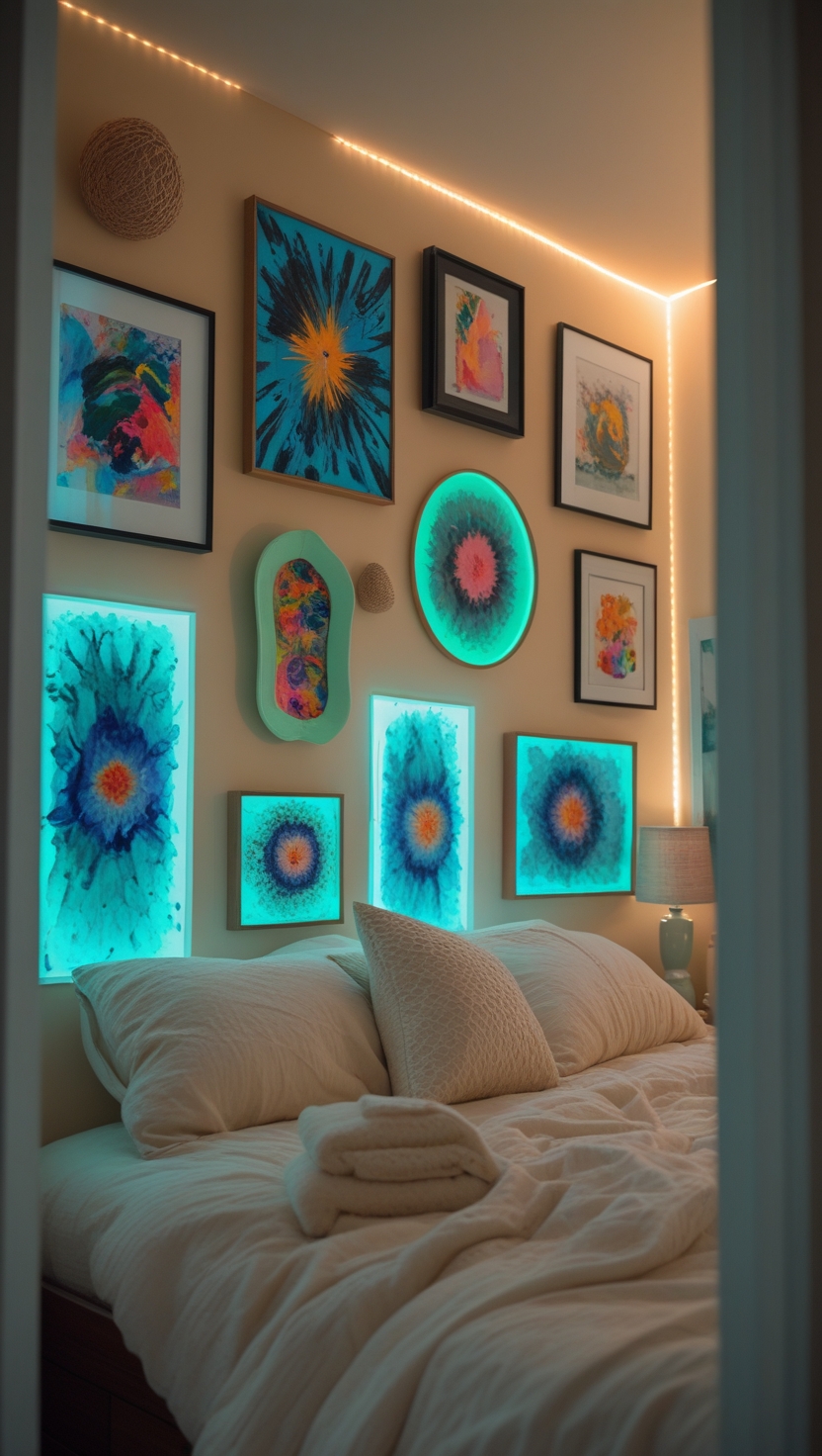 Mount a Gallery Wall That Glows in the Dark