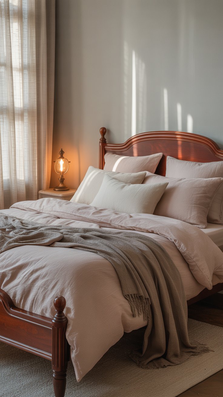Soften the Look with Blush, Taupe, or Dusty Rose Textiles