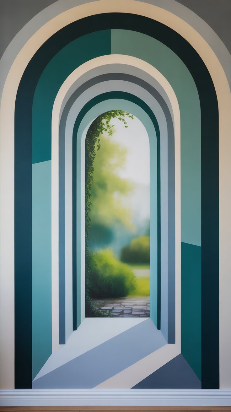 Use Paint to Fake a Giant Window or Architectural Niche