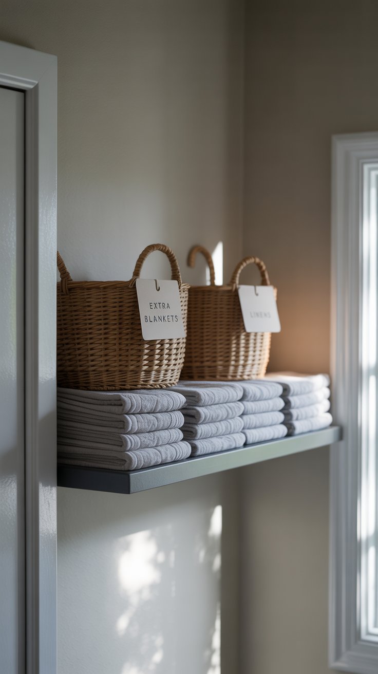 Installed Shelf Above the Door for Extra Storage