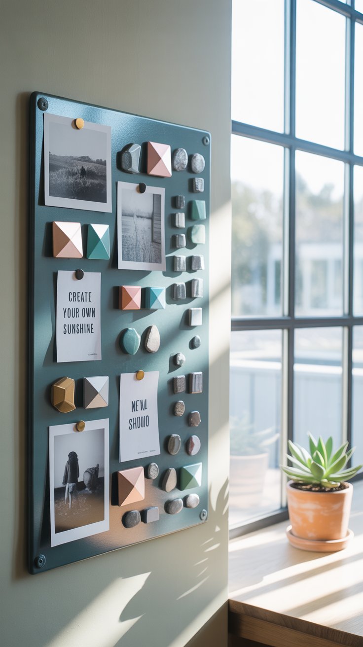 DIY a Magnetic Mood Board with Painted Sheet Metal