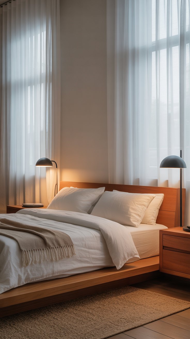 Incorporate Contemporary Sconces or Pendant Lights Above Nightstands