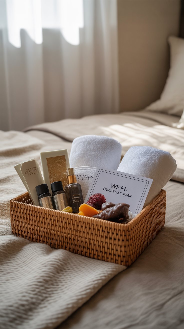 Create a Welcome Basket Nook with Essentials