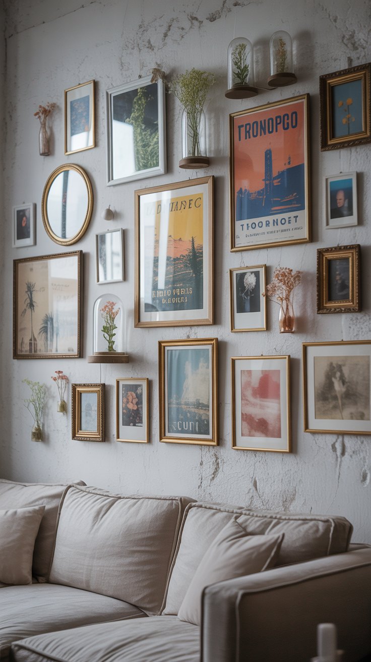 Create a Chaotic-Perfect Gallery Wall Using Thrifted and DIY Pieces