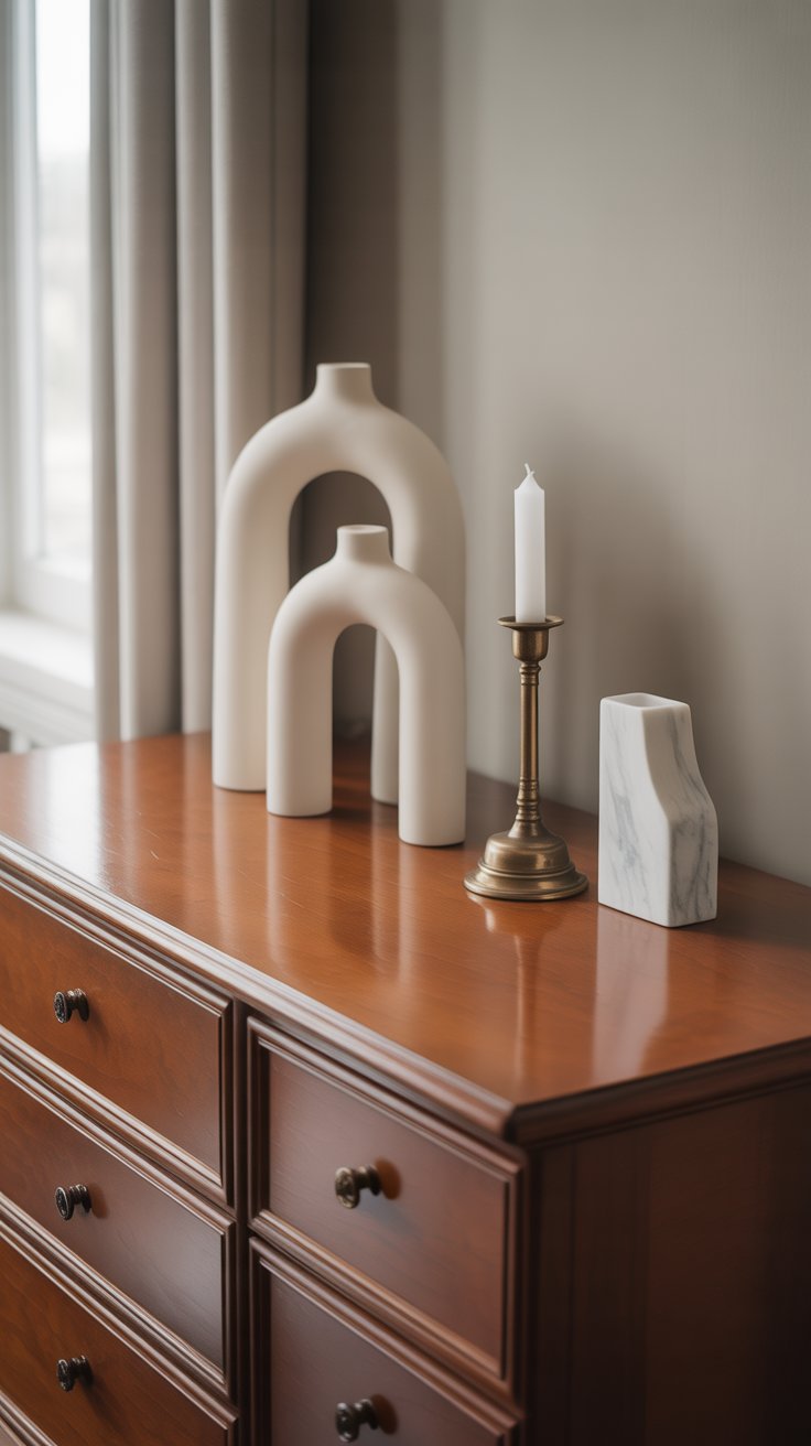 Use Sculptural Decor to Break Up Traditional Lines