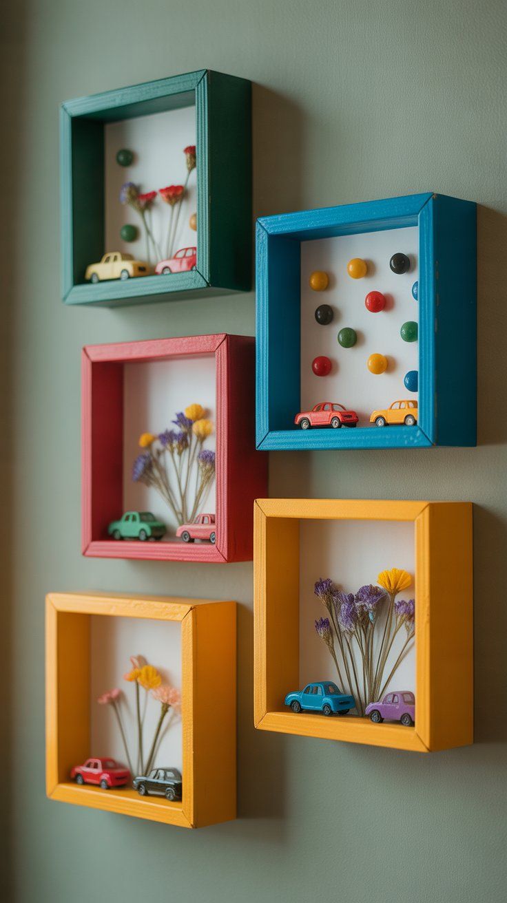Make a “Treasure Wall” with Upcycled Shadow Boxes