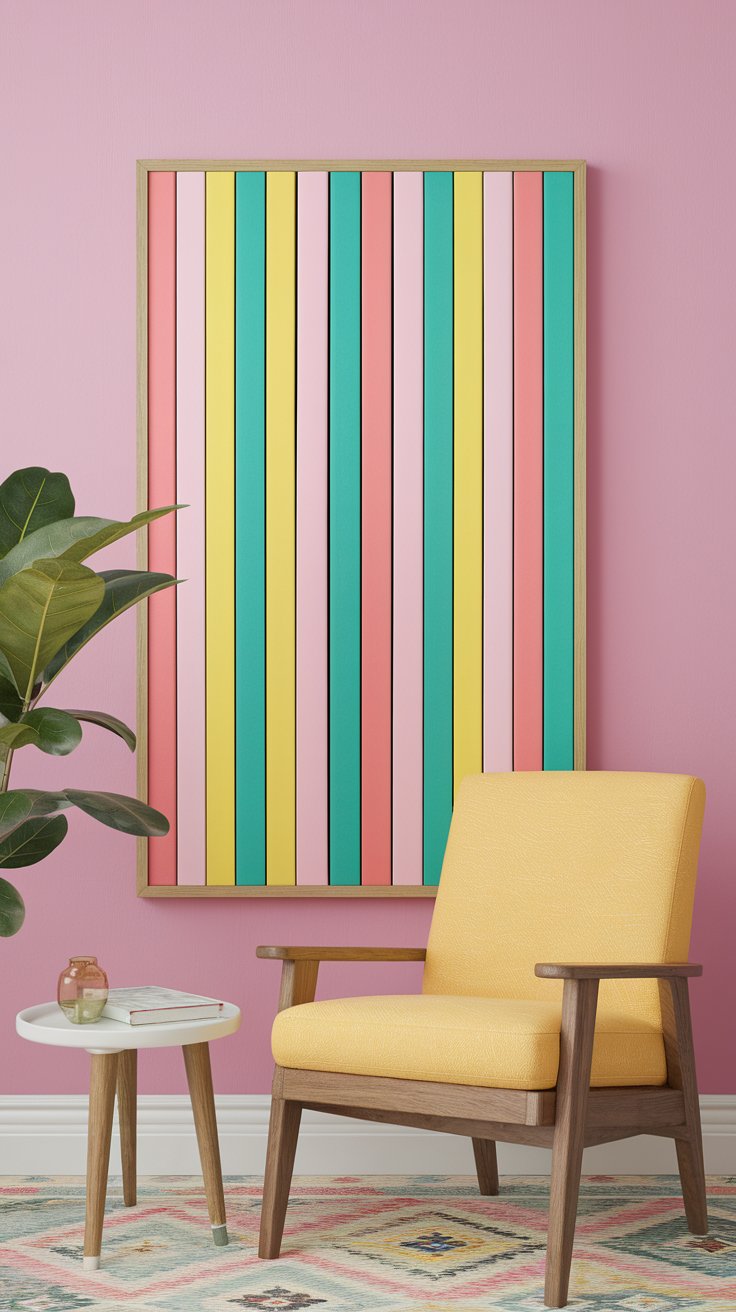 Interactive lenticular flip frame showing dual images for playful DIY wall decor
