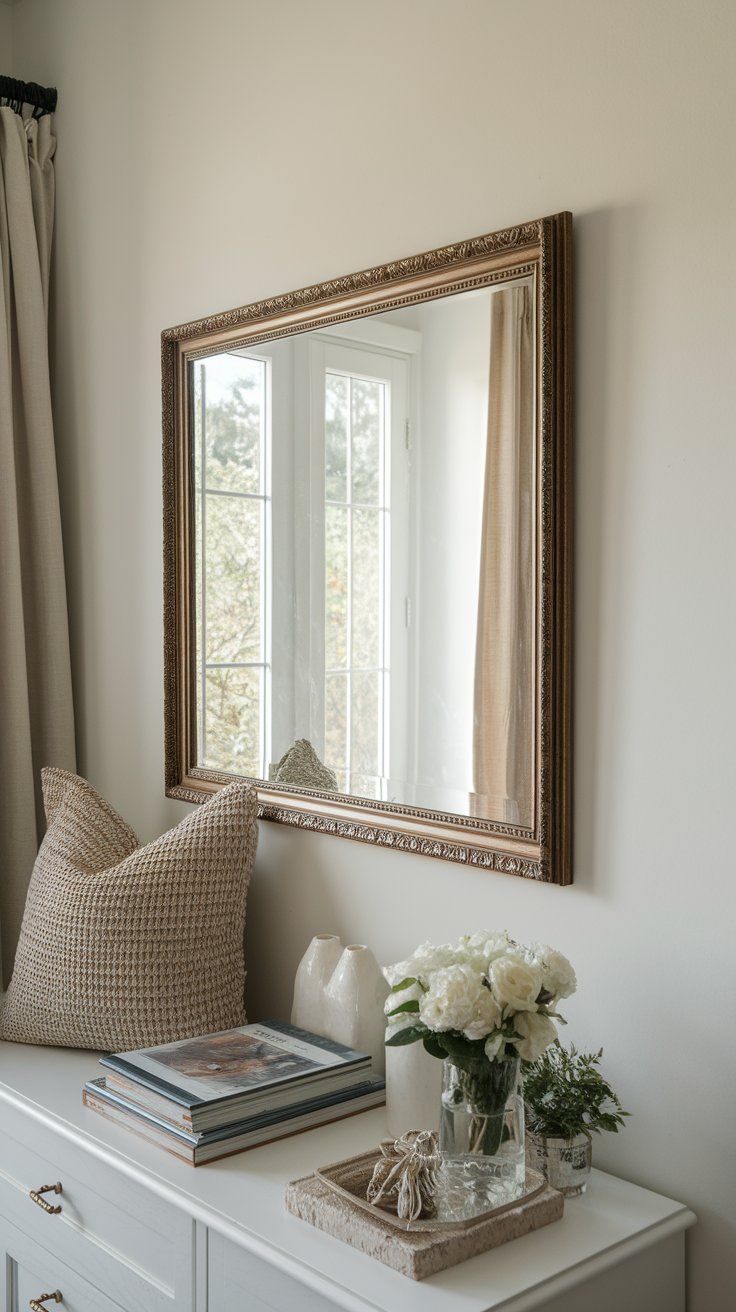 Mirror placement enhancing light and depth in a small kids’ bedroom