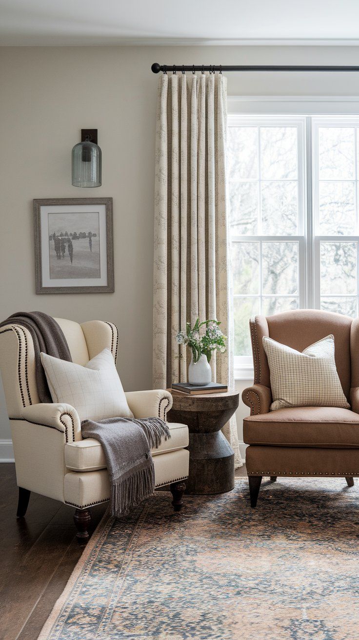 Muted natural color palette creating calming and earthy vintage rustic atmosphere