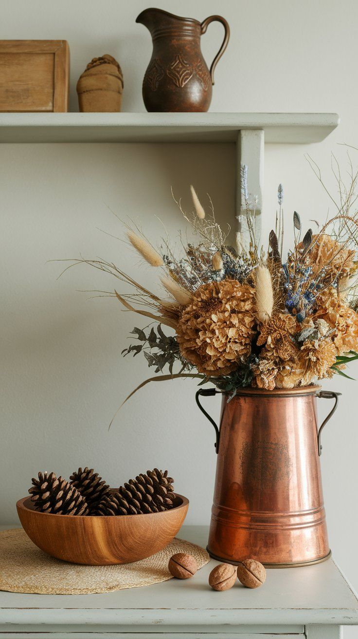 Reimagined rustic textiles with flannel and grain sack accents for cozy fall home decor