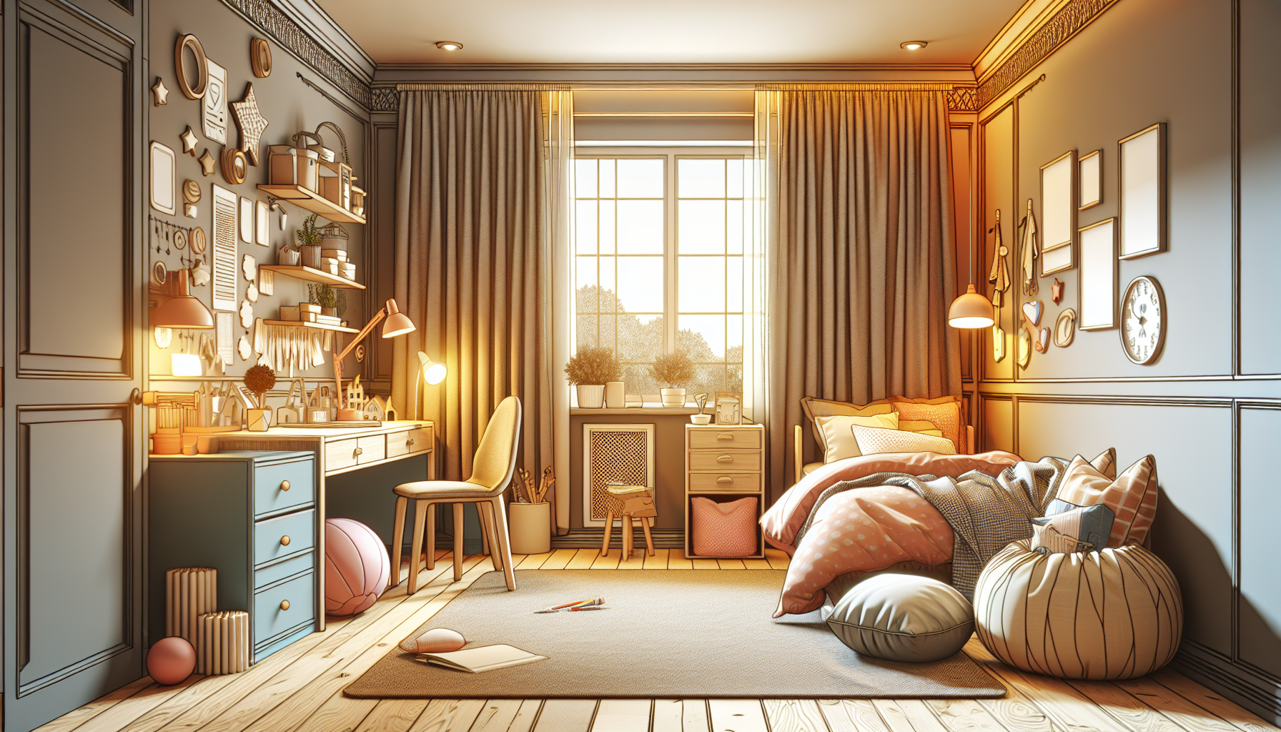 What’s the best color scheme for a small kids’ bedroom?