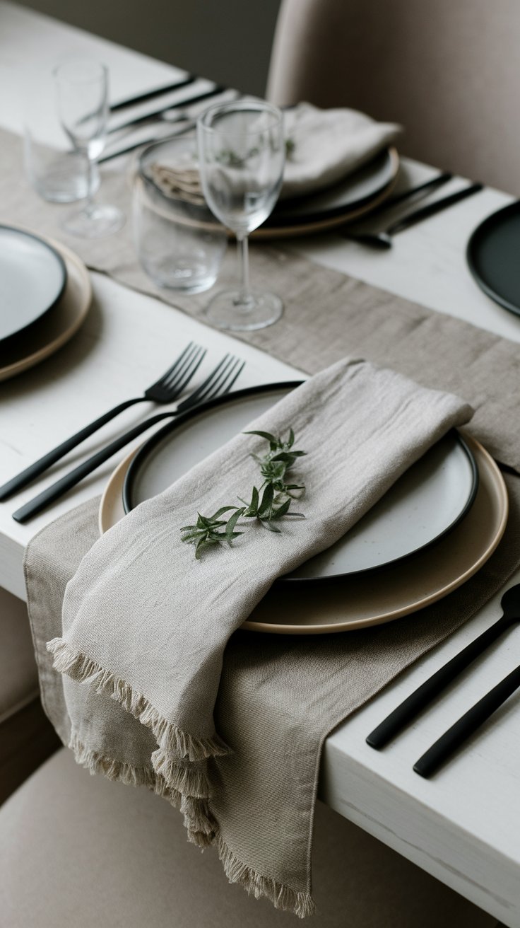 Minimalist cutlery in matte finish enhancing modern and elegant table setting