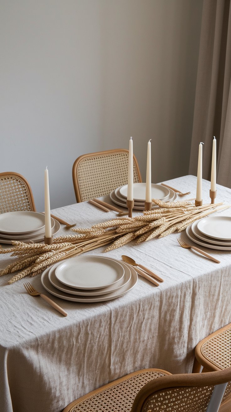 Dried floral wreaths used as plate decor and keepsakes for organic table styling