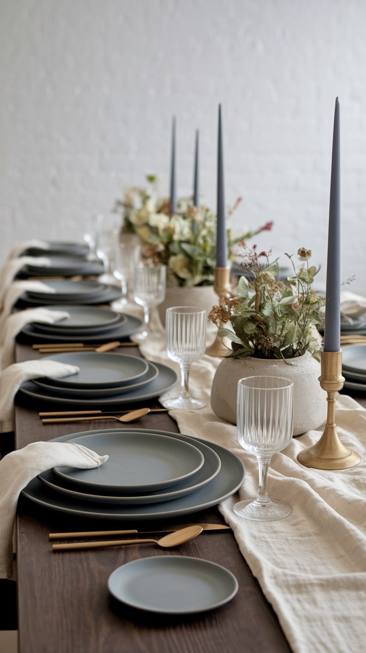 Minimalist table setting with high-quality essentials and intentional styling over excess